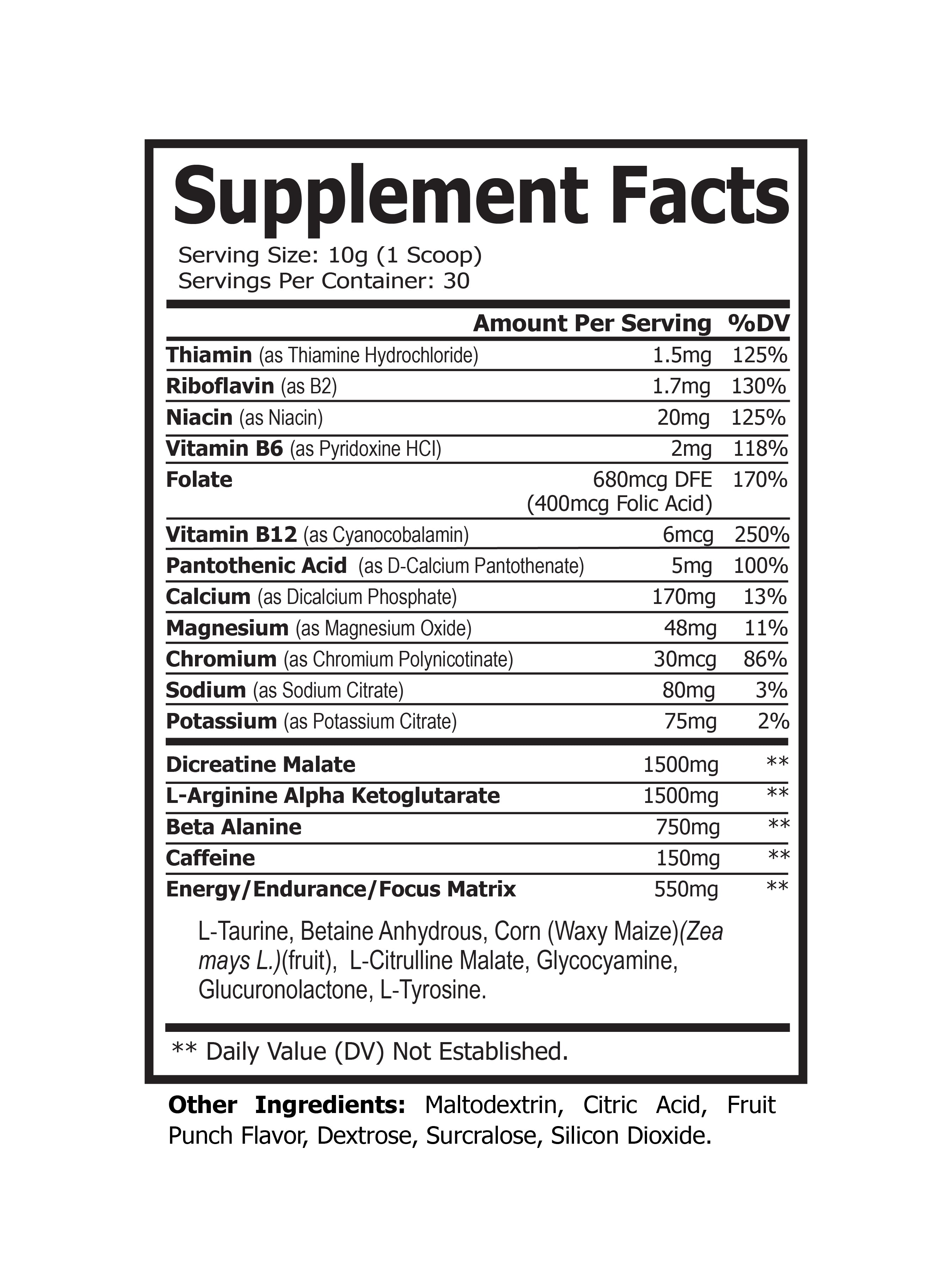 MAXFORCE PRE WORKOUT-Fruit Punch